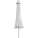 Meridian Amalfi White With Black Piping Fabric Patio Umbrellas IMAGE 3