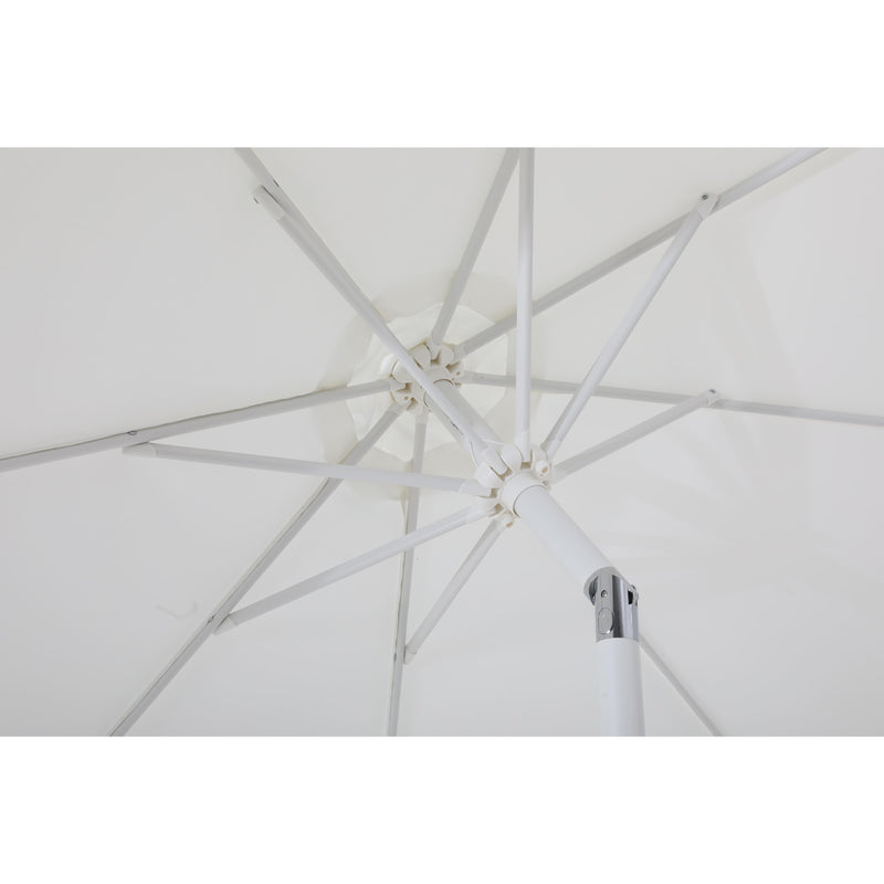 Meridian Amalfi White With Black Piping Fabric Patio Umbrellas IMAGE 7
