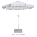 Meridian Amalfi White With Black Piping Fabric Patio Umbrellas IMAGE 9