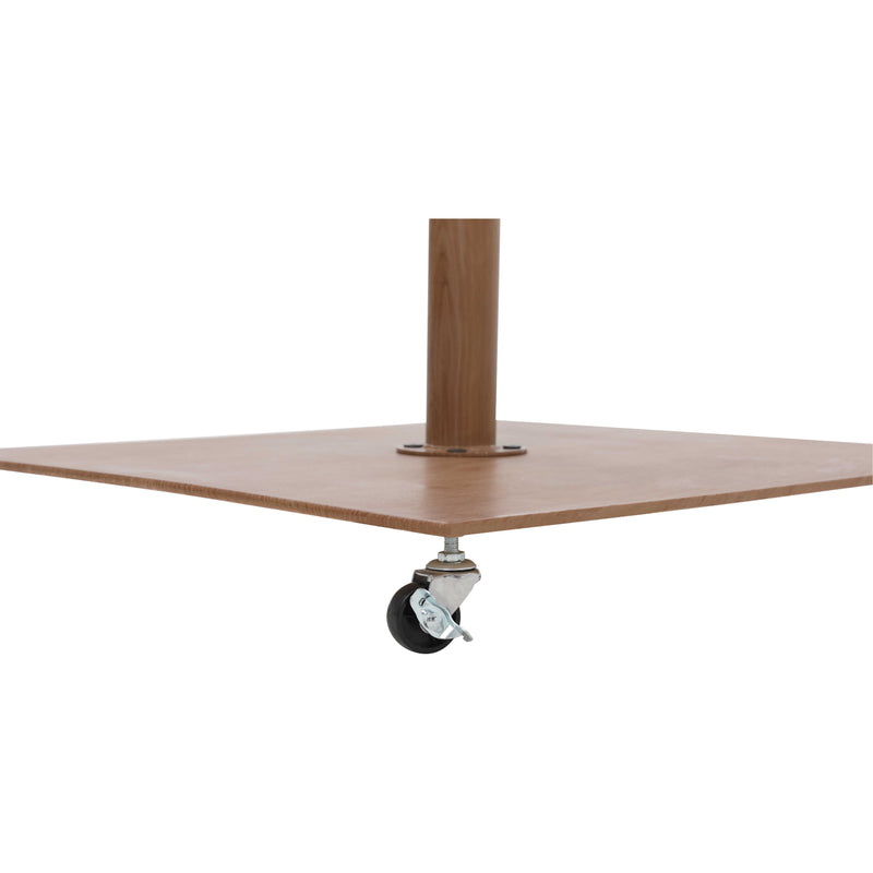 Meridian Amalfi Beige Fabric With Cream Piping / Teak Aluminum Patio Umbrella with Base Sets IMAGE 10
