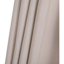 Meridian Amalfi Beige Fabric With Cream Piping / Teak Aluminum Patio Umbrella with Base Sets IMAGE 17