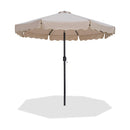 Meridian Amalfi Beige With Cream Piping Fabric Patio Umbrellas IMAGE 1