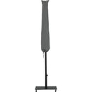 Meridian Amalfi Black Fabric With Cream Piping / Matte Black Aluminum Patio Umbrella with Base Sets IMAGE 14