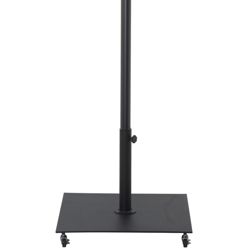 Meridian Amalfi Black Fabric With Cream Piping / Matte Black Aluminum Patio Umbrella with Base Sets IMAGE 4
