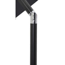 Meridian Amalfi Black Fabric With Cream Piping / Teak Aluminum Patio Umbrella with Base Sets IMAGE 15