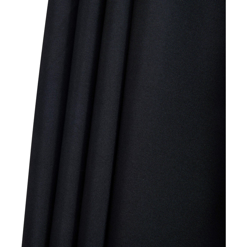 Meridian Amalfi Black Fabric With Cream Piping / Teak Aluminum Patio Umbrella with Base Sets IMAGE 17