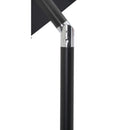 Meridian Amalfi Black Fabric With Cream Piping / Matte White Aluminum Patio Umbrella with Base Sets IMAGE 15