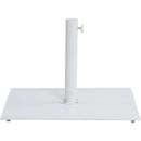 Meridian Amalfi Black Fabric With Cream Piping / Matte White Aluminum Patio Umbrella with Base Sets IMAGE 6