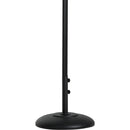 Meridian Amalfi Black Fabric With Cream Piping / Matte Black Aluminum Patio Umbrella with Base Sets IMAGE 4