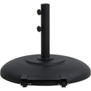 Meridian Amalfi Black Fabric With Cream Piping / Matte Black Aluminum Patio Umbrella with Base Sets IMAGE 6