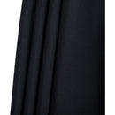 Meridian Amalfi Black Fabric With Cream Piping / Teak Aluminum Patio Umbrella with Base Sets IMAGE 15