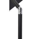 Meridian Amalfi Black Fabric With Cream Piping / Matte White Aluminum Patio Umbrella with Base Sets IMAGE 13