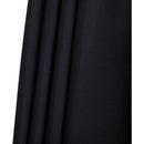 Meridian Amalfi Black Fabric With Cream Piping / Matte White Aluminum Patio Umbrella with Base Sets IMAGE 15