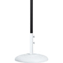 Meridian Amalfi Black Fabric With Cream Piping / Matte White Aluminum Patio Umbrella with Base Sets IMAGE 4