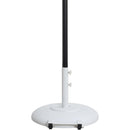 Meridian Amalfi Black Fabric With Cream Piping / Matte White Aluminum Patio Umbrella with Base Sets IMAGE 5