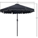 Meridian Amalfi Black With Cream Piping Fabric Patio Umbrellas IMAGE 10