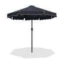 Meridian Amalfi Black With Cream Piping Fabric Patio Umbrellas IMAGE 1