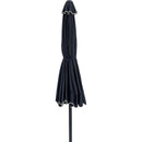 Meridian Amalfi Black With Cream Piping Fabric Patio Umbrellas IMAGE 3