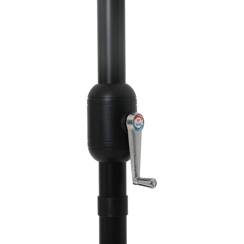 Meridian Amalfi Black With Cream Piping Fabric Patio Umbrellas IMAGE 5