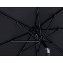 Meridian Amalfi Black With Cream Piping Fabric Patio Umbrellas IMAGE 7