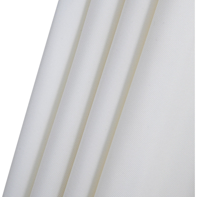 Meridian Amalfi White Fabric With Black Piping / Matte Black Aluminum Patio Umbrella with Base Sets IMAGE 17