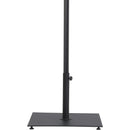 Meridian Amalfi White Fabric With Black Piping / Matte Black Aluminum Patio Umbrella with Base Sets IMAGE 5