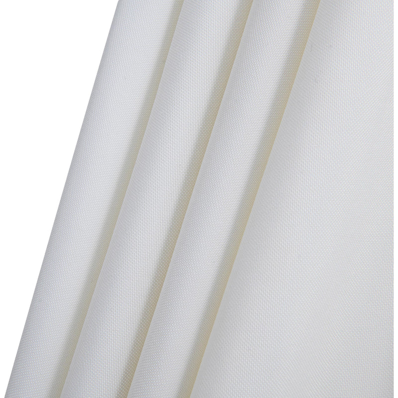 Meridian Amalfi White Fabric With Black Piping / Teak Aluminum Patio Umbrella with Base Sets IMAGE 17