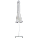 Meridian Amalfi White Fabric With Black Piping / Matte White Aluminum Patio Umbrella with Base Sets IMAGE 13