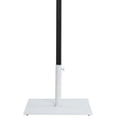 Meridian Amalfi White Fabric With Black Piping / Matte White Aluminum Patio Umbrella with Base Sets IMAGE 5