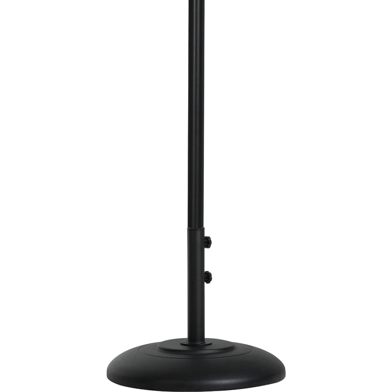 Meridian Amalfi White Fabric With Black Piping / Matte Black Aluminum Patio Umbrella with Base Sets IMAGE 4
