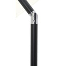 Meridian Amalfi White Fabric With Black Piping / Teak Aluminum Patio Umbrella with Base Sets IMAGE 13