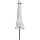 Meridian Amalfi White With Black Piping Fabric Patio Umbrellas IMAGE 3