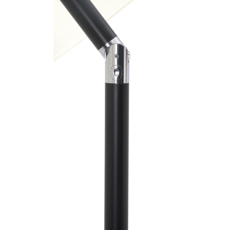 Meridian Amalfi White With Black Piping Fabric Patio Umbrellas IMAGE 6