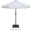 Meridian Amalfi White With Black Piping Fabric Patio Umbrellas IMAGE 9