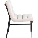 Meridian Burke Cream Vegan Leather Dining Chair IMAGE 4
