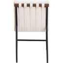 Meridian Burke Cream Vegan Leather Dining Chair IMAGE 5