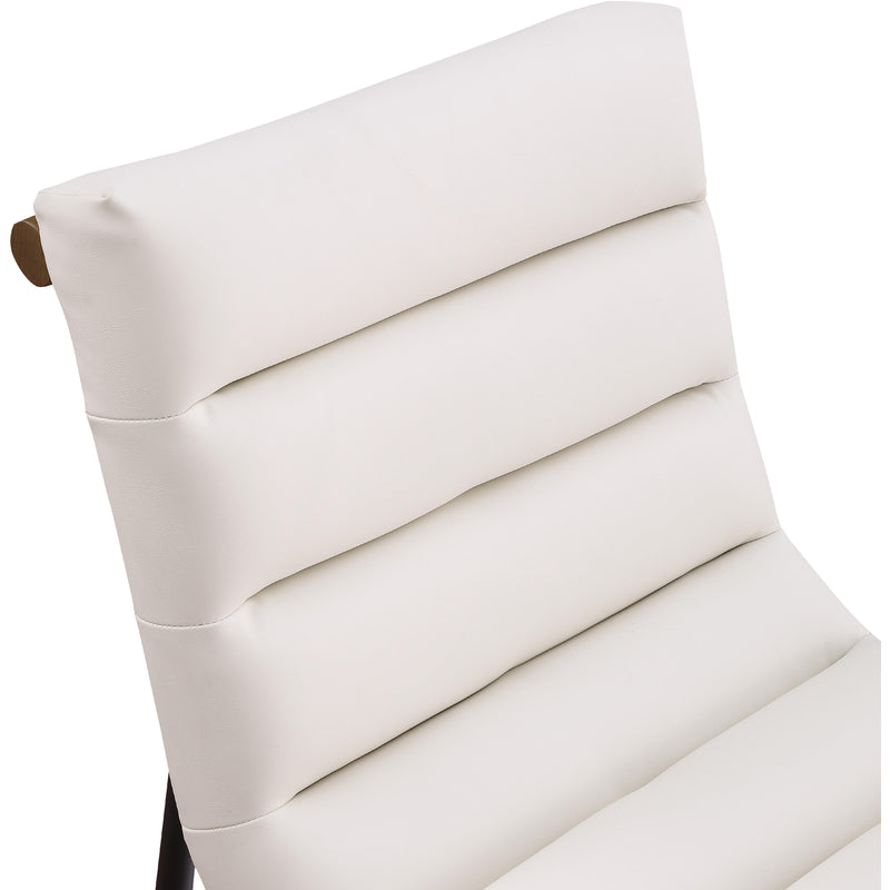Meridian Burke Cream Vegan Leather Dining Chair IMAGE 7