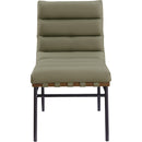 Meridian Burke Olive Vegan Leather Dining Chair IMAGE 3
