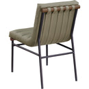 Meridian Burke Olive Vegan Leather Dining Chair IMAGE 6