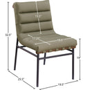 Meridian Burke Olive Vegan Leather Dining Chair IMAGE 8