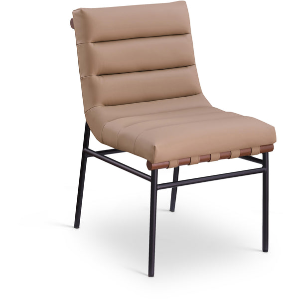 Meridian Burke Tan Vegan Leather Dining Chair IMAGE 1