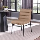 Meridian Burke Tan Vegan Leather Dining Chair IMAGE 2