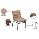 Meridian Burke Tan Vegan Leather Dining Chair IMAGE 9