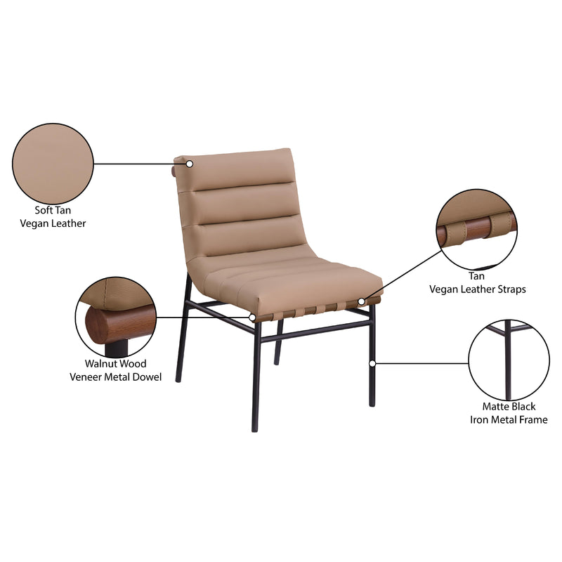 Meridian Burke Tan Vegan Leather Dining Chair IMAGE 9