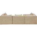  Meridian Stellar 114" Beige Chenille Fabric Upholstered 4 pc Modular Sectional IMAGE 5