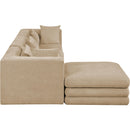  Meridian Stellar 114" Beige Chenille Fabric Upholstered 4 pc Modular Sectional IMAGE 7