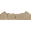  Meridian Stellar 152" Beige Chenille Fabric Upholstered 6 pc Modular Sectional IMAGE 3