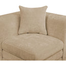  Meridian Stellar 152" Beige Chenille Fabric Upholstered 7 pc Modular Sectional IMAGE 5