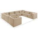  Meridian Stellar 152" Beige Chenille Fabric Upholstered 8 pc Modular Sectional IMAGE 8