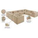  Meridian Stellar 152" Beige Chenille Fabric Upholstered 8 pc Modular Sectional IMAGE 9